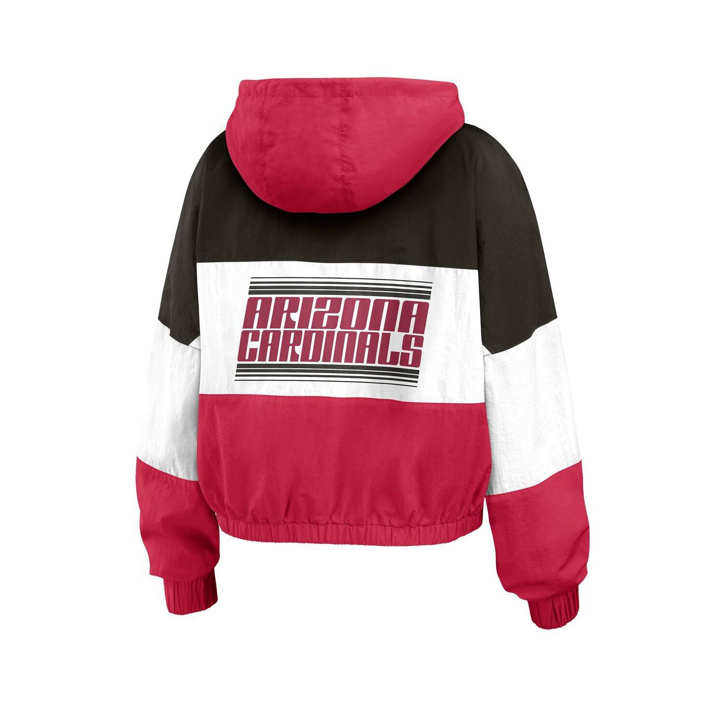 Women's Cardinal Arizona Cardinals Color Block Full-Zip Windbreaker Jacket