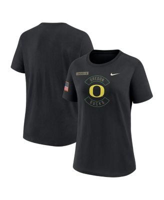 Nike - Women's Black Oregon Ducks 2025 Military Appreciation Dri-FIT T-Shirt