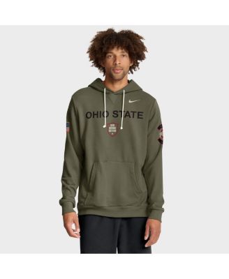 Nike - Men's Olive Ohio State Buckeyes 2025 Military Appreciation Dri-FIT Hoodie