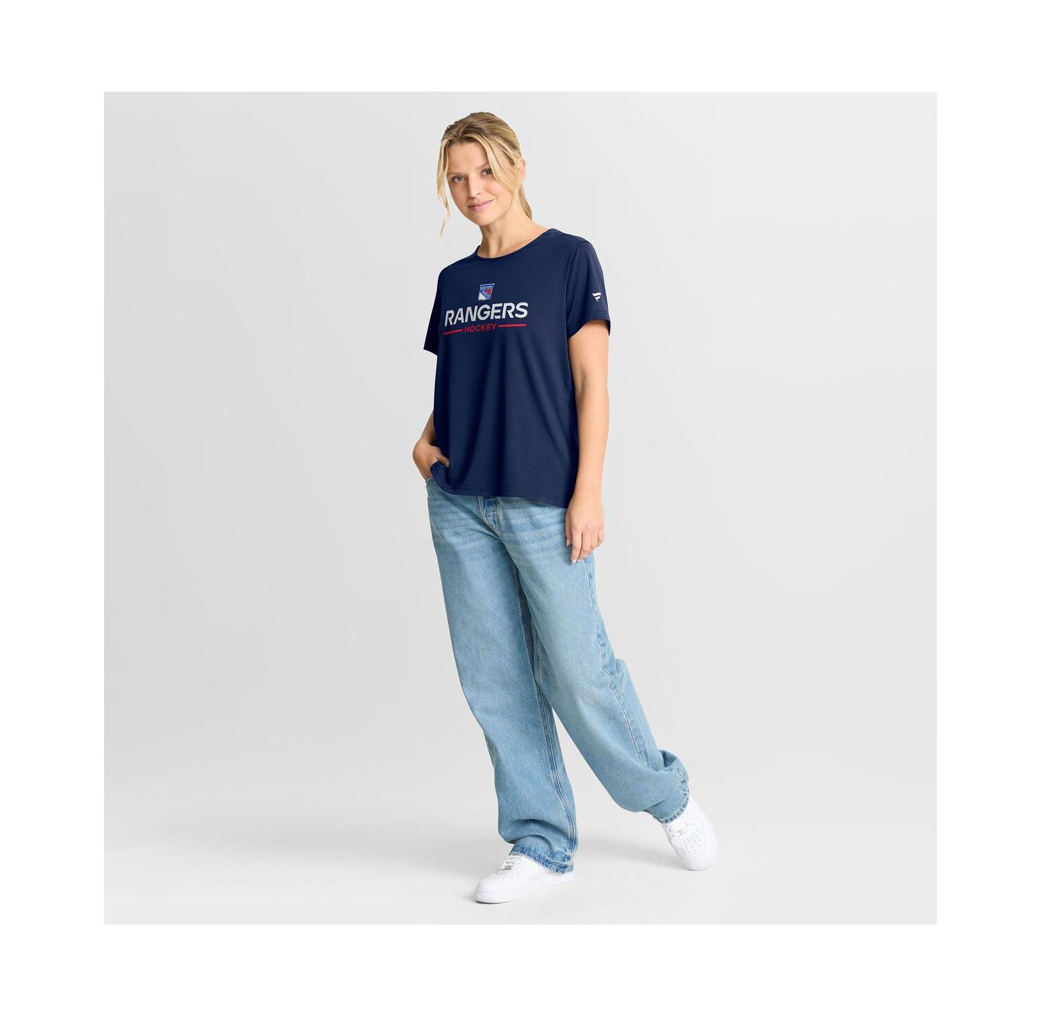 Women's Navy New York Rangers Authentic Pro Rink Tech T-Shirt