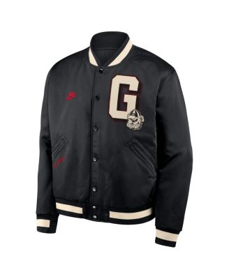 Men's Black Georgia Bulldogs Legacy Full-Snap Bomber Jacket