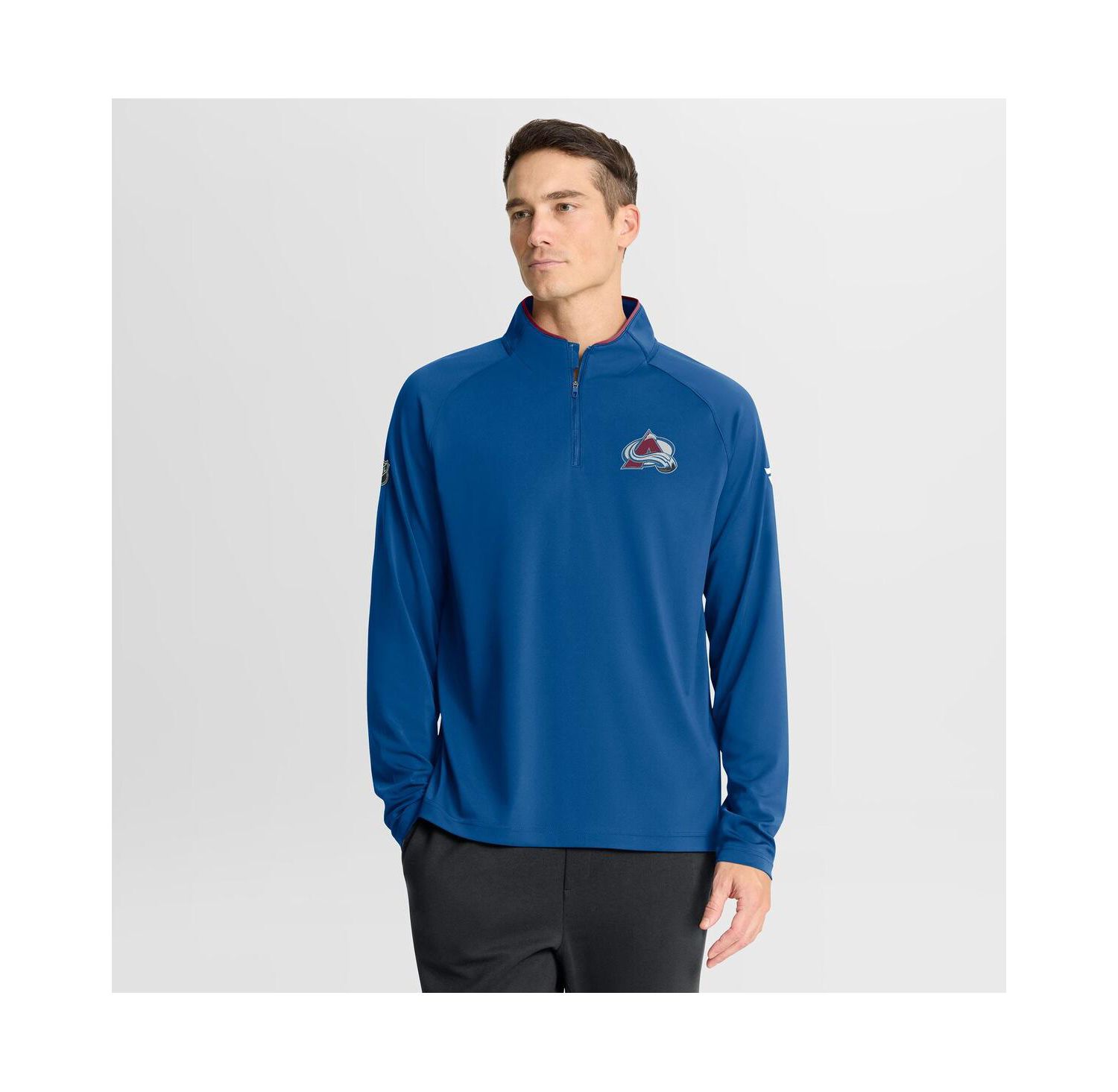 Men's Blue Colorado Avalanche Authentic Pro Rink Training Quarter-Zip Pullover Sweatshirt