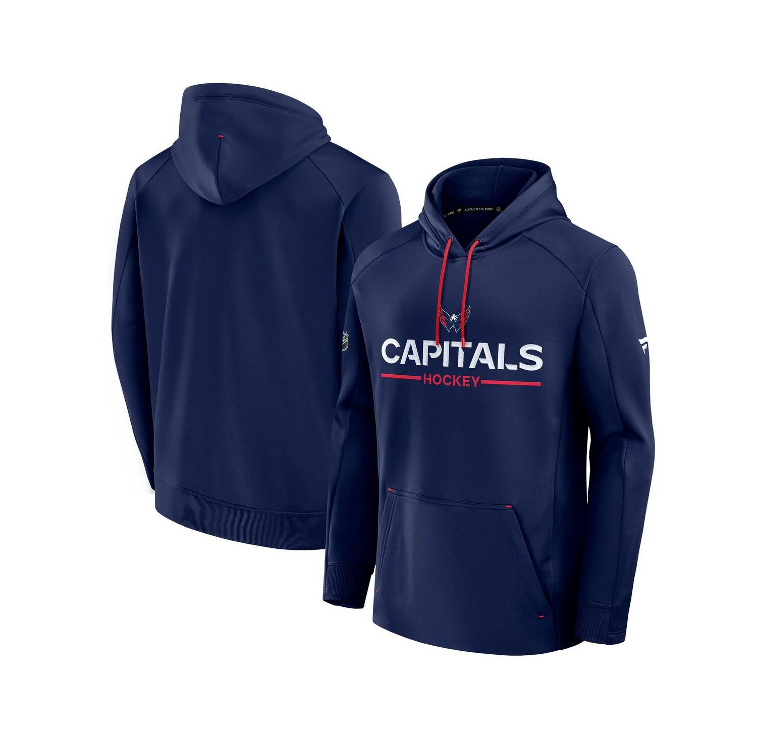 Men's Navy Washington Capitals Authentic Pro Rink Hoodie