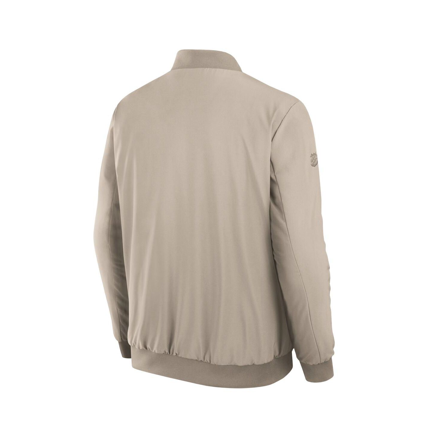 Мужская куртка Fanatics Tan Washington Capitals Authentic Pro Road Lightweight Full-Zip Bomber — фото 3
