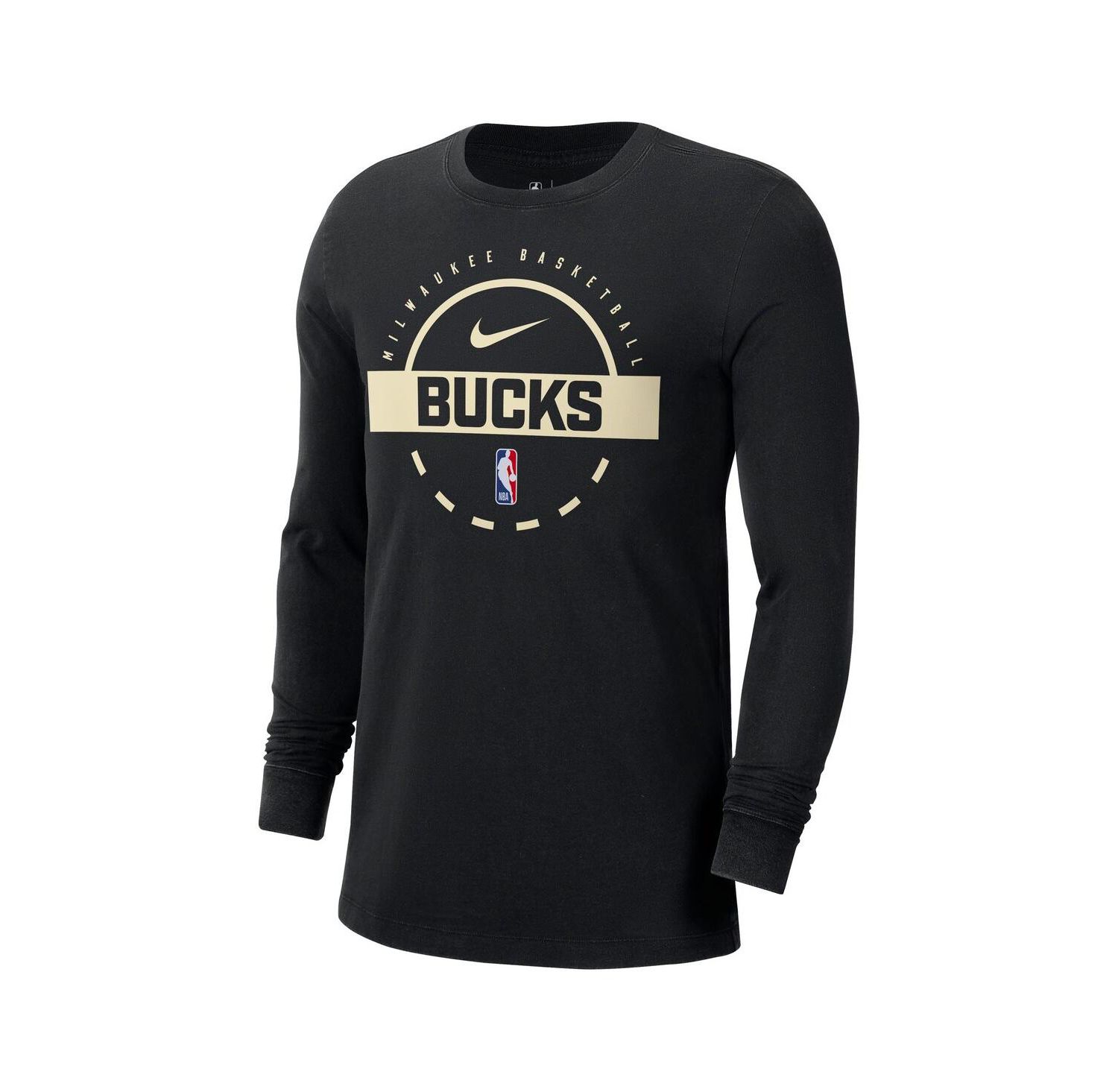 Men's Black Milwaukee Bucks Authentic Long Sleeve Practice T-Shirt