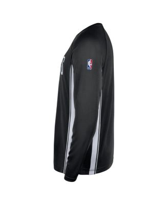 Men's Black Brooklyn Nets 2025/26 Authentic Pre-Game Legend Dri-FIT Long Sleeve Shooting Shirt