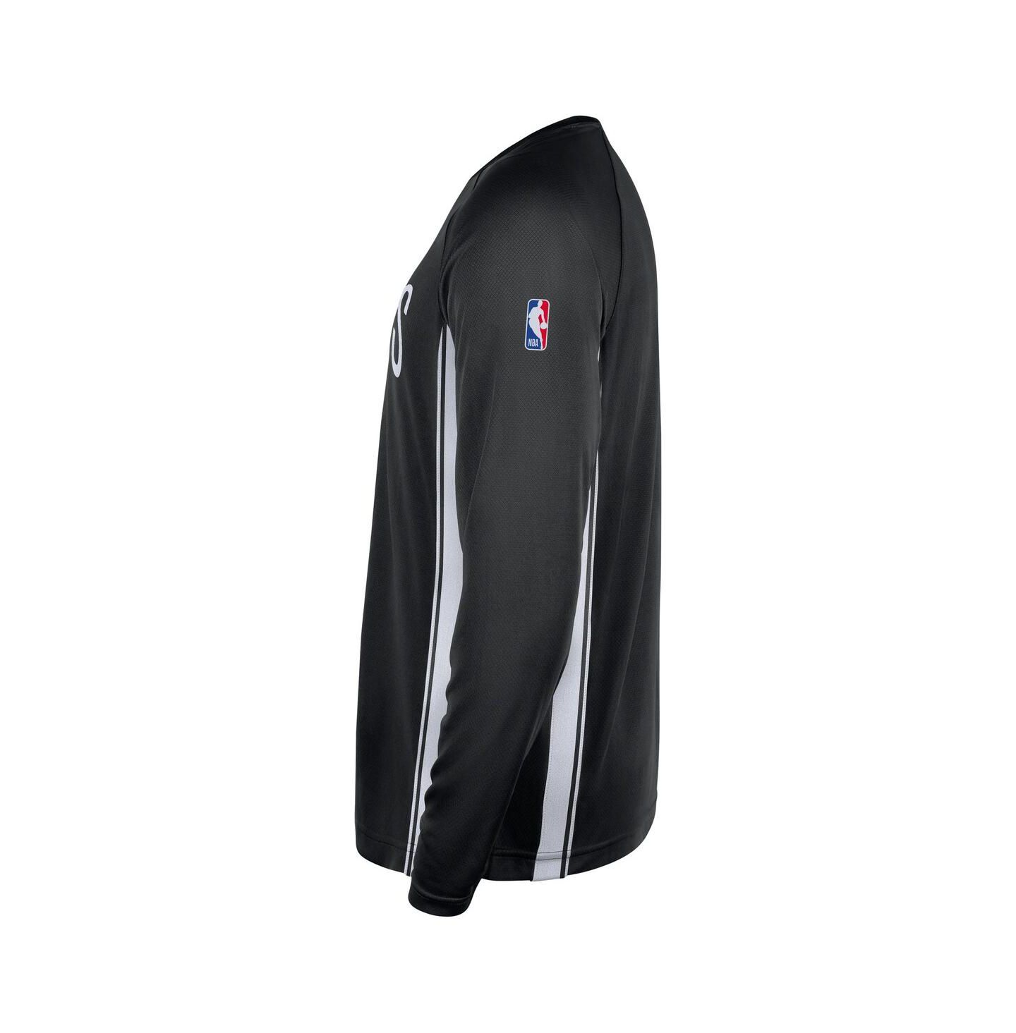 Мужская рубашка Nike Black Brooklyn Nets 2025/26 Authentic Pre-Game Legend Dri-FIT Long Sleeve Shooting — фото 4