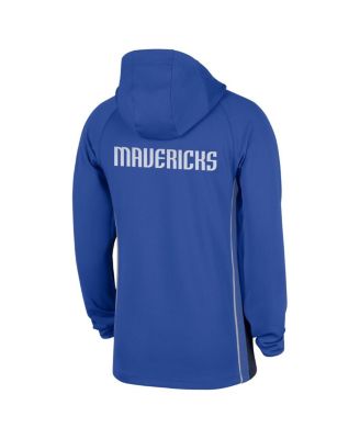 Men's Royal Dallas Mavericks Authentic On Court Zone Quarter-Zip Dri-FIT Hoodie Jacket