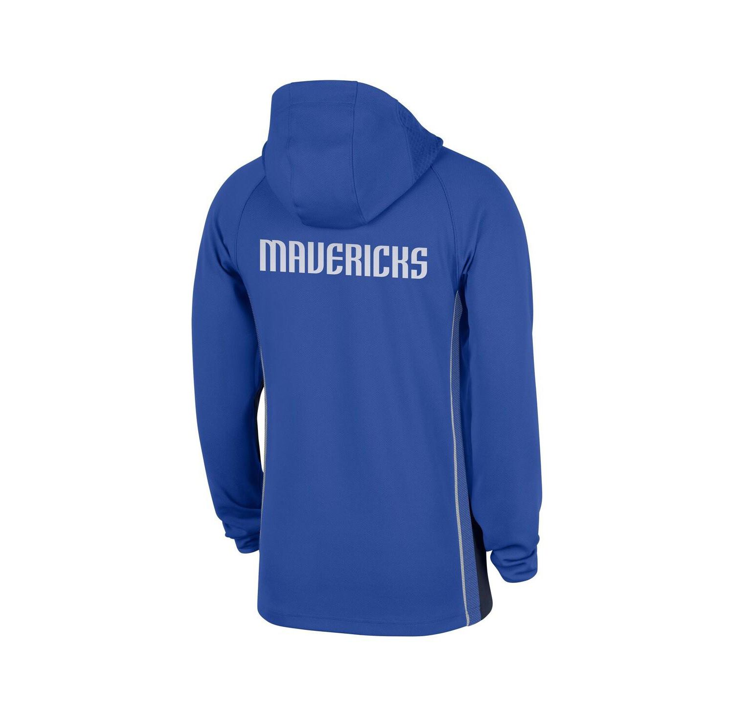 Men's Royal Dallas Mavericks Authentic On Court Zone Quarter-Zip Dri-FIT Hoodie Jacket