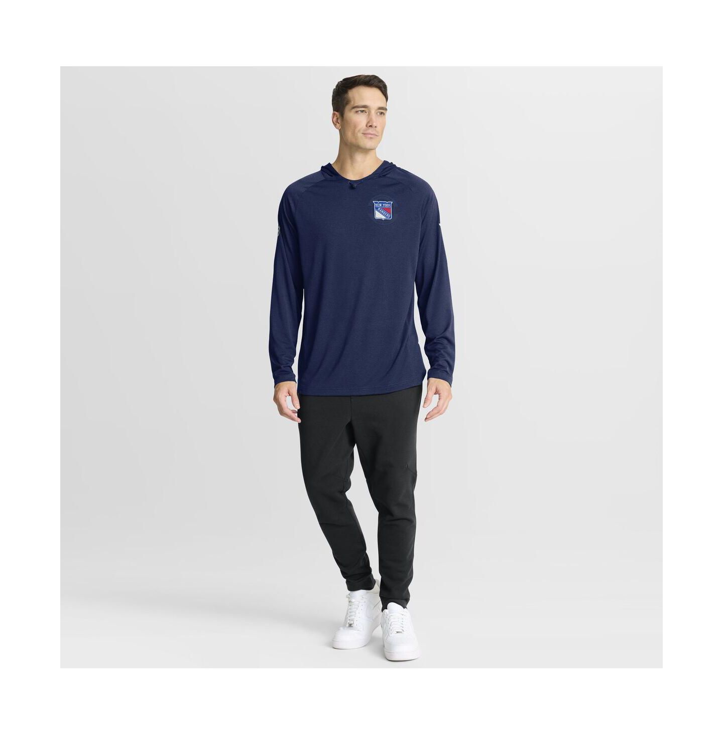 Мужское худи Fanatics Navy New York Rangers Authentic Pro Rink Raglan — фото 4