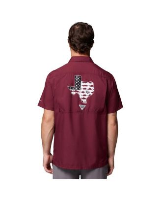 Men's Maroon Texas A M Aggies Slack Tide Camp Button-Up Shirt