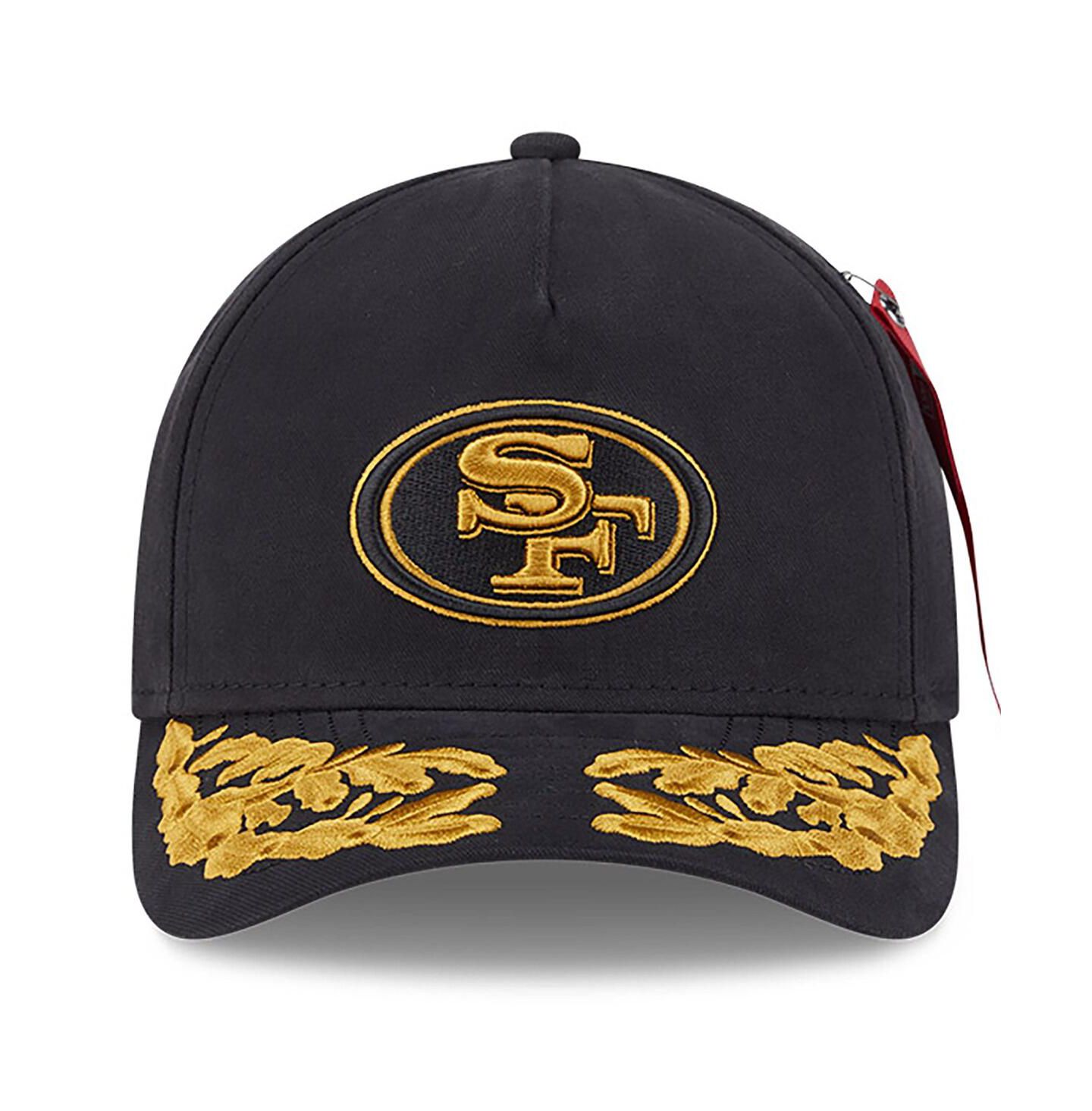 Мужская кепка New Era x Alpha Industries Black San Francisco 49ers A-Frame 9FORTY Adjustable Hat — фото 2
