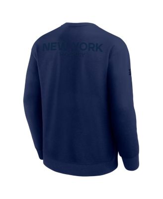 Men's Navy New York Rangers Authentic Pro Road Tri-Blend Sweatshirt