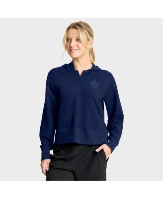 Fanatics - Women's Navy Toronto Maple Leafs Authentic Pro Road Tri-Blend Quarter-Zip Hoodie