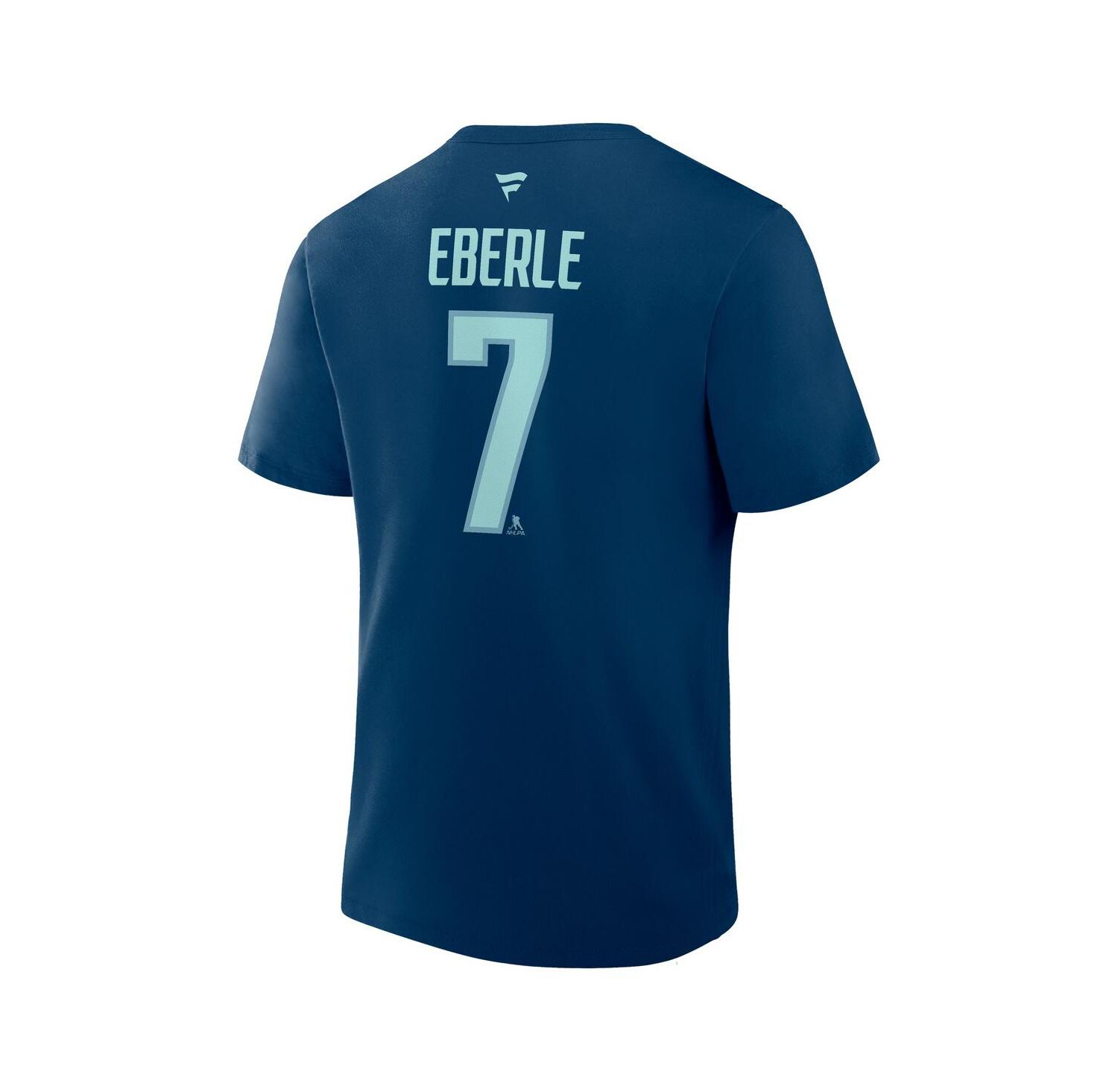 Men's Jordan Eberle Deep Sea Blue Seattle Kraken Authentic Stack Name & Number T-Shirt