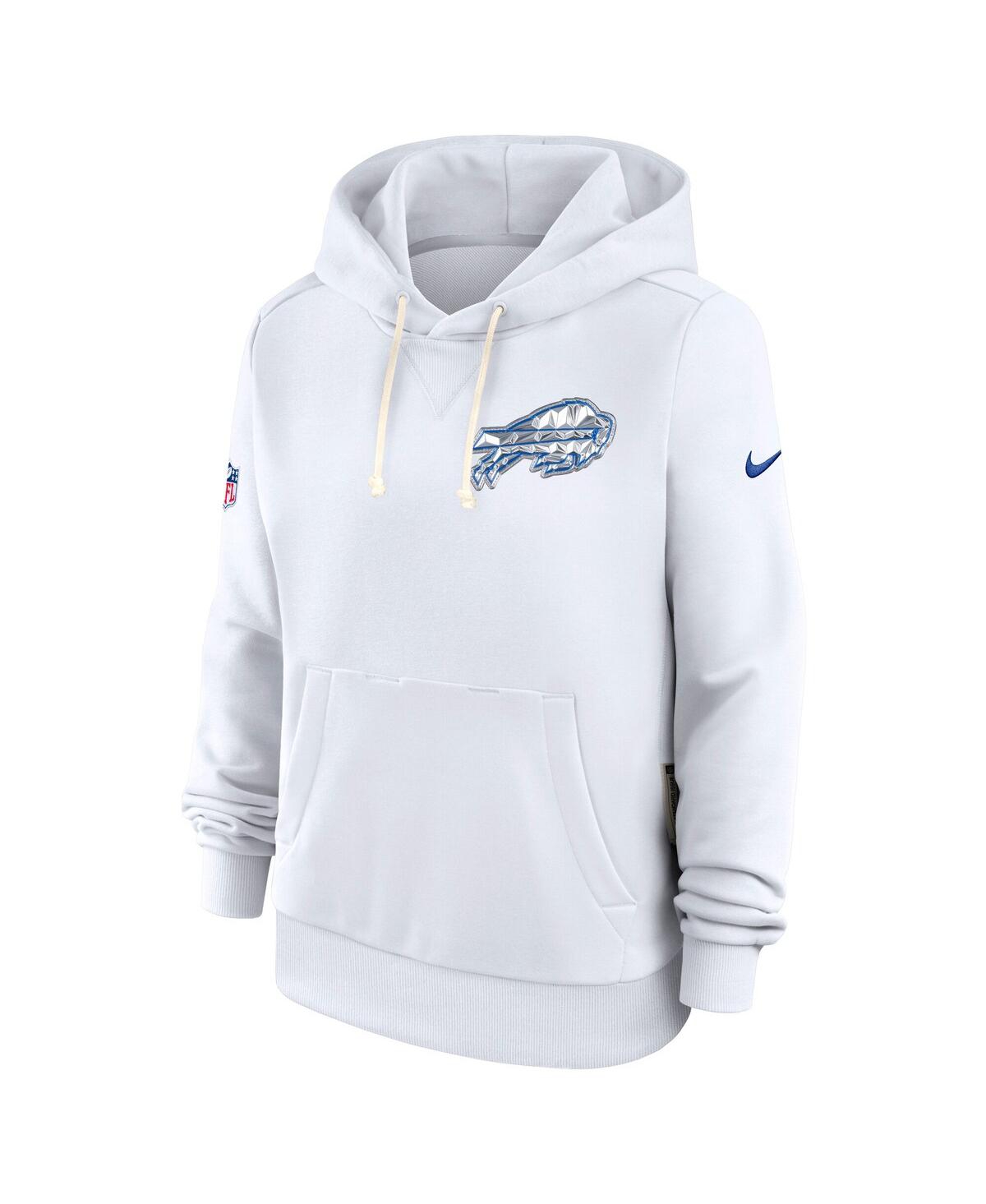 Nike Women's White Buffalo Bills 2025 Rivalries Collection Standard Issue Sideline Dri-fit Hoodie In White