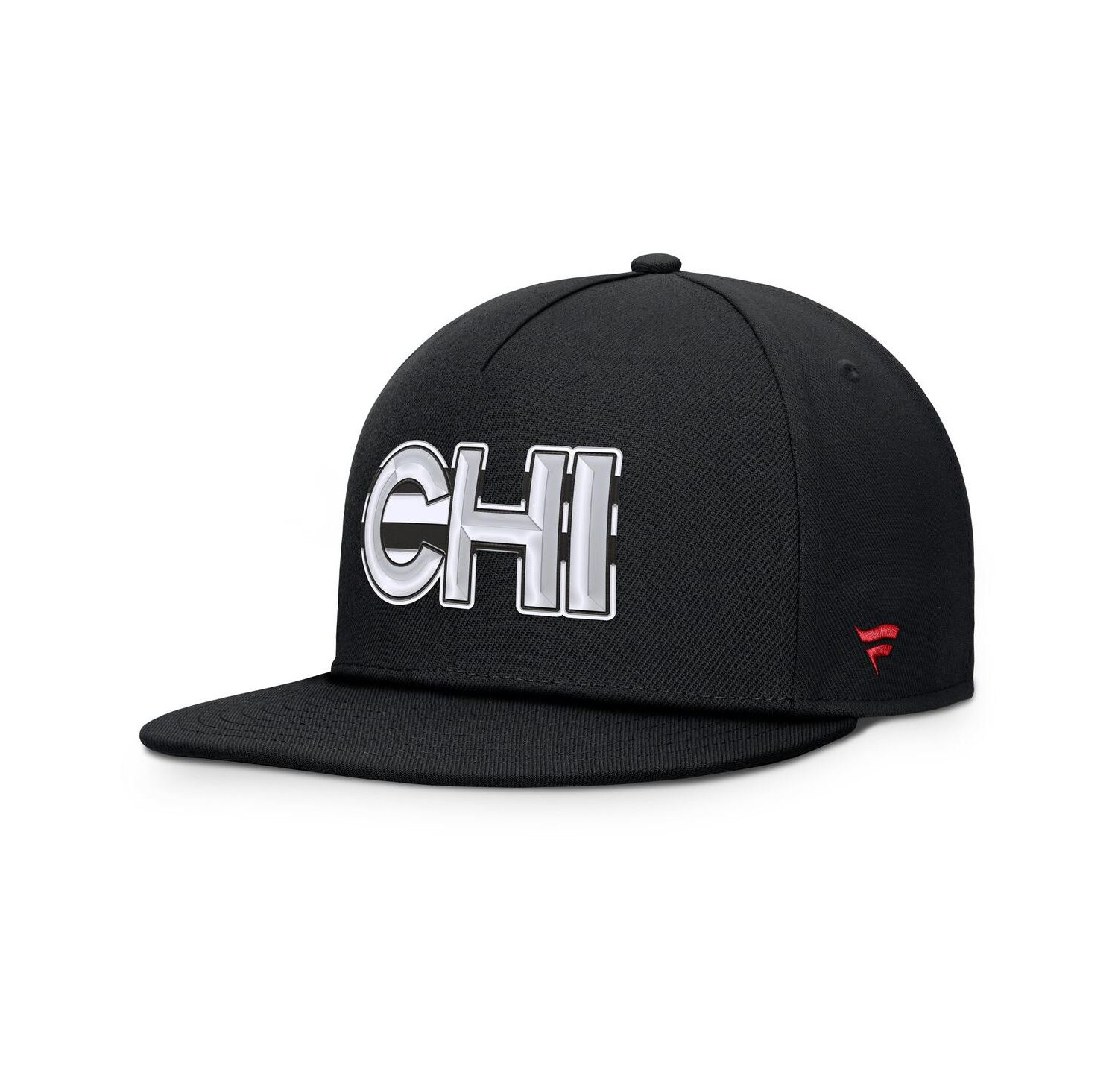 Men's Black Chicago Blackhawks Authentic Pro Rink Team Code Snapback Hat