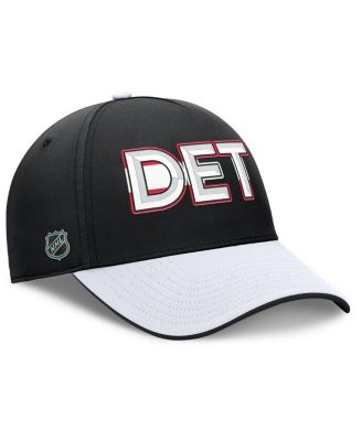 Men's Black/White Detroit Red Wings Authentic Pro Rink Team Code Flex Hat