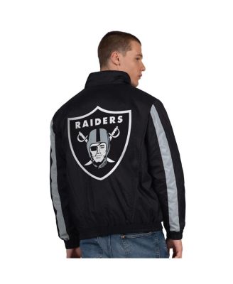 Men's Black Las Vegas Raiders Thursday Night Gridiron Half-Zip Jacket