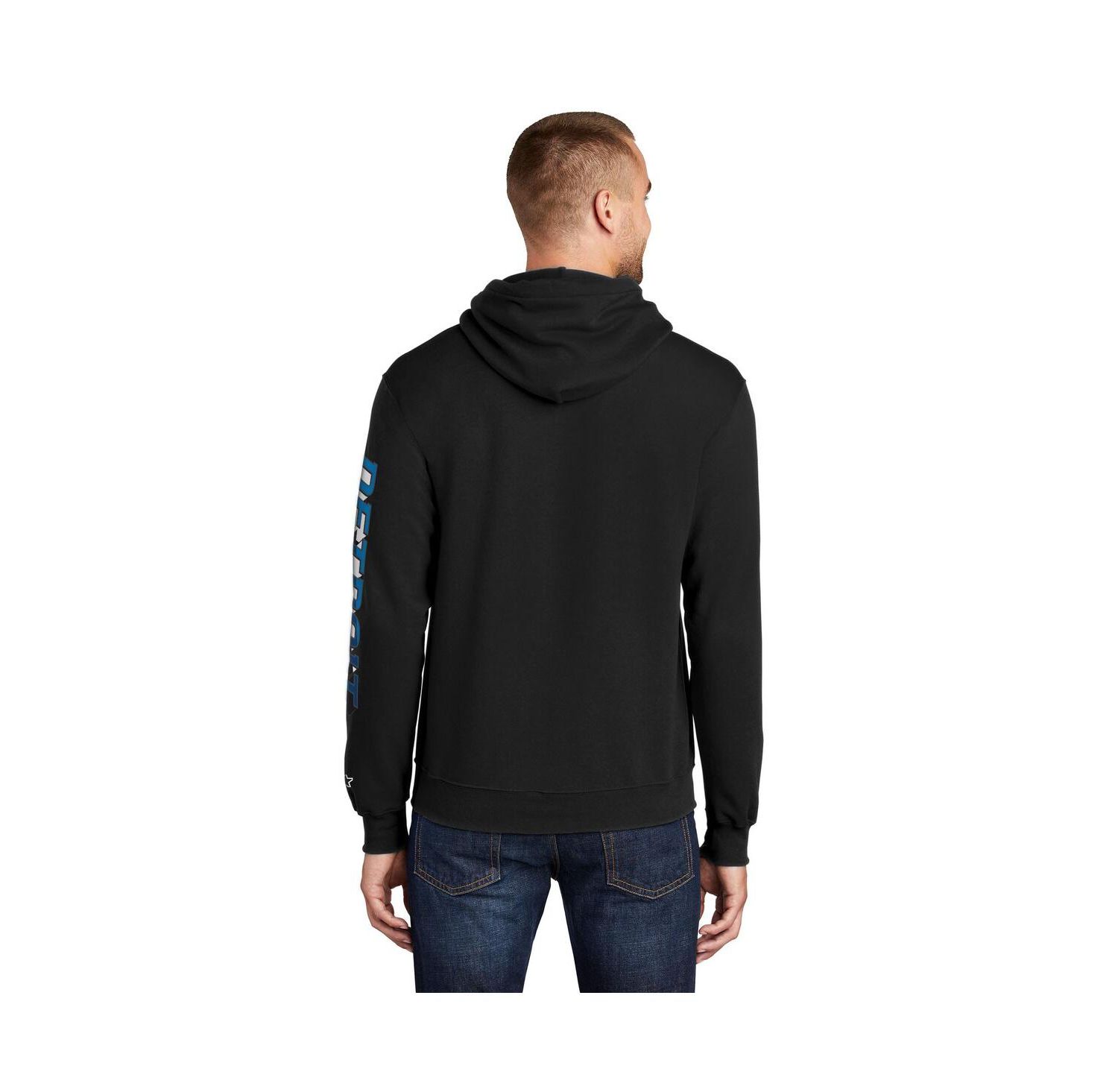 Men's Black Detroit Lions Wordmark Logo Pullover Hoodie