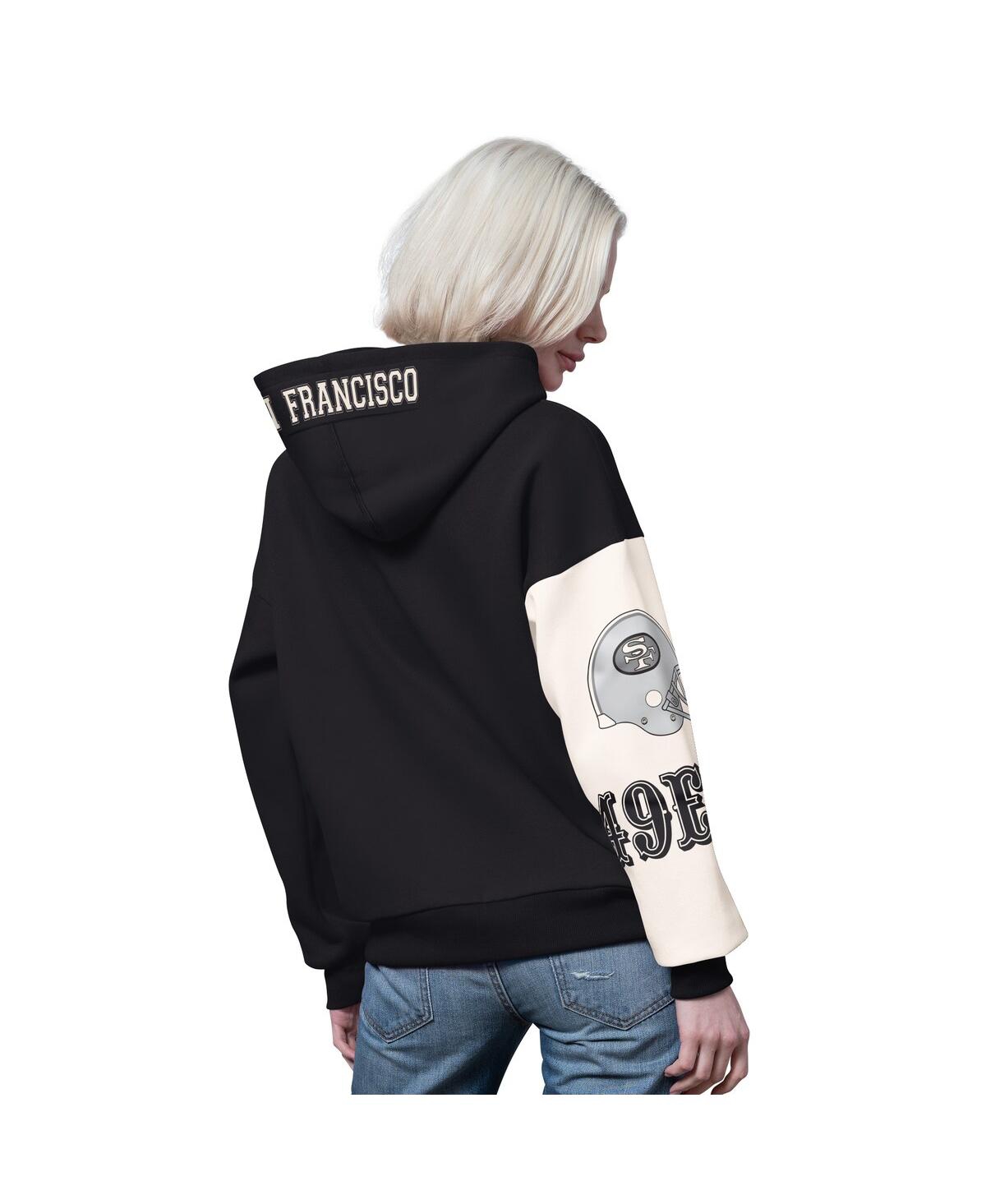 Starter Black San Francisco 49ers 4th Down Full-zip Hoodie In Animal Print