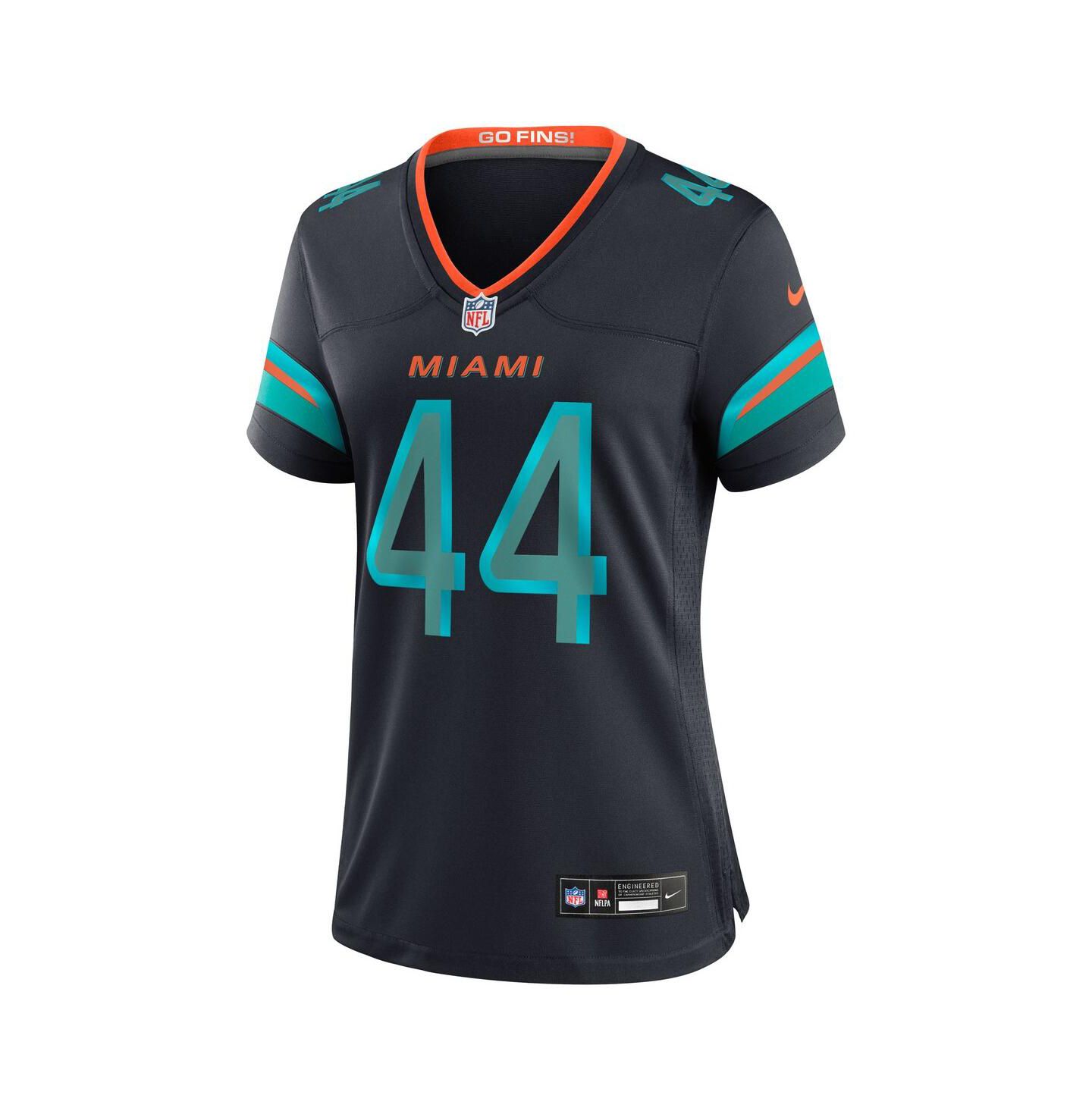 Женский топ Nike Chop Robinson Pitch Blue Miami Dolphins 2025 Rivalries Collection Game Jersey — фото 2