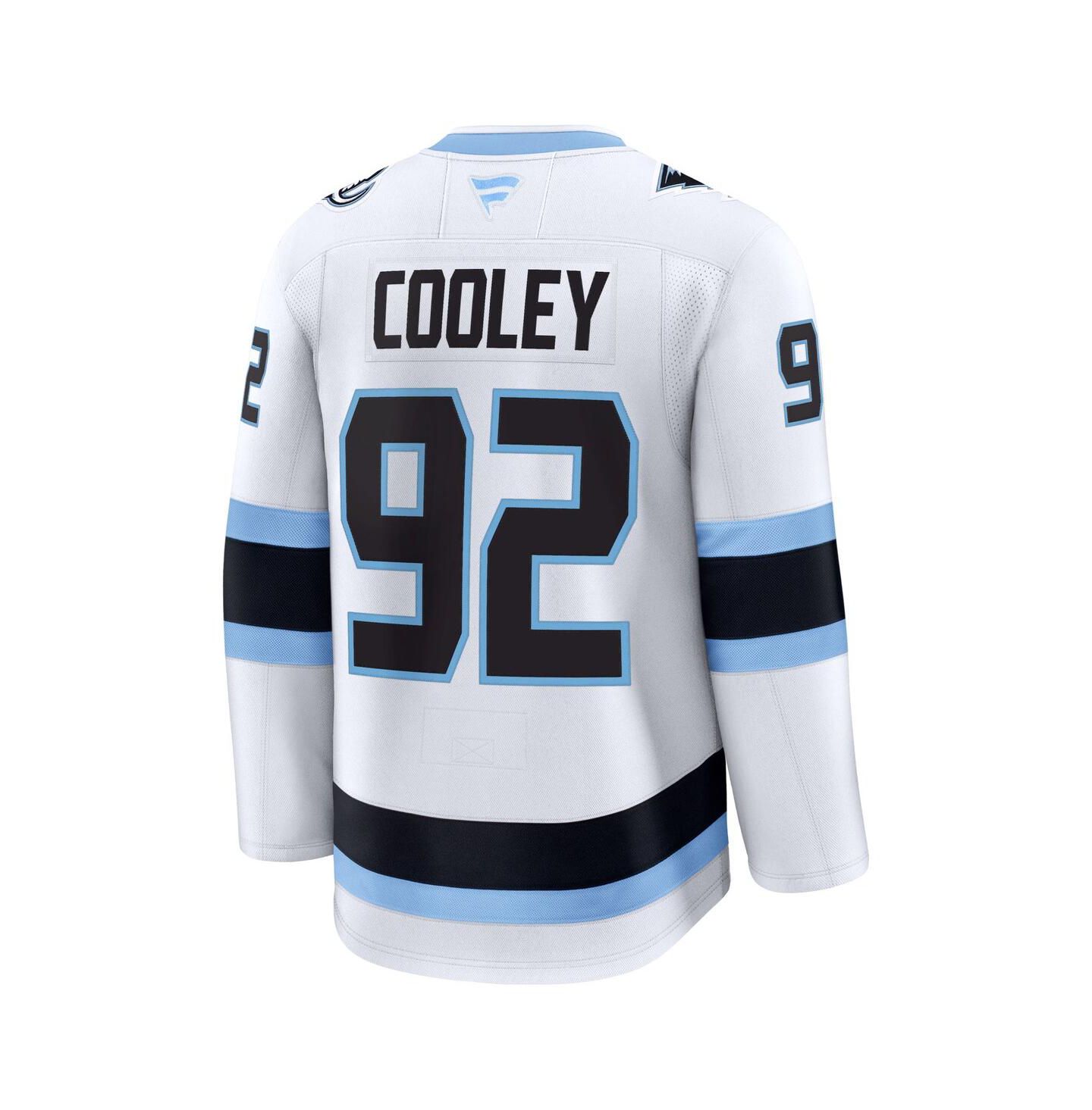 Мужской топ Fanatics Logan Cooley White Utah Mammoth Away Premium Player Jersey — фото 3