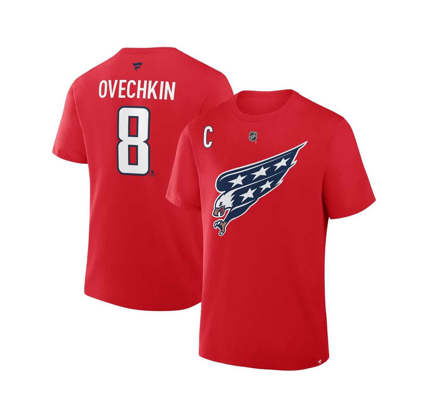Men's Alexander Ovechkin Red Washington Capitals Authentic Stack Name & Number T-Shirt