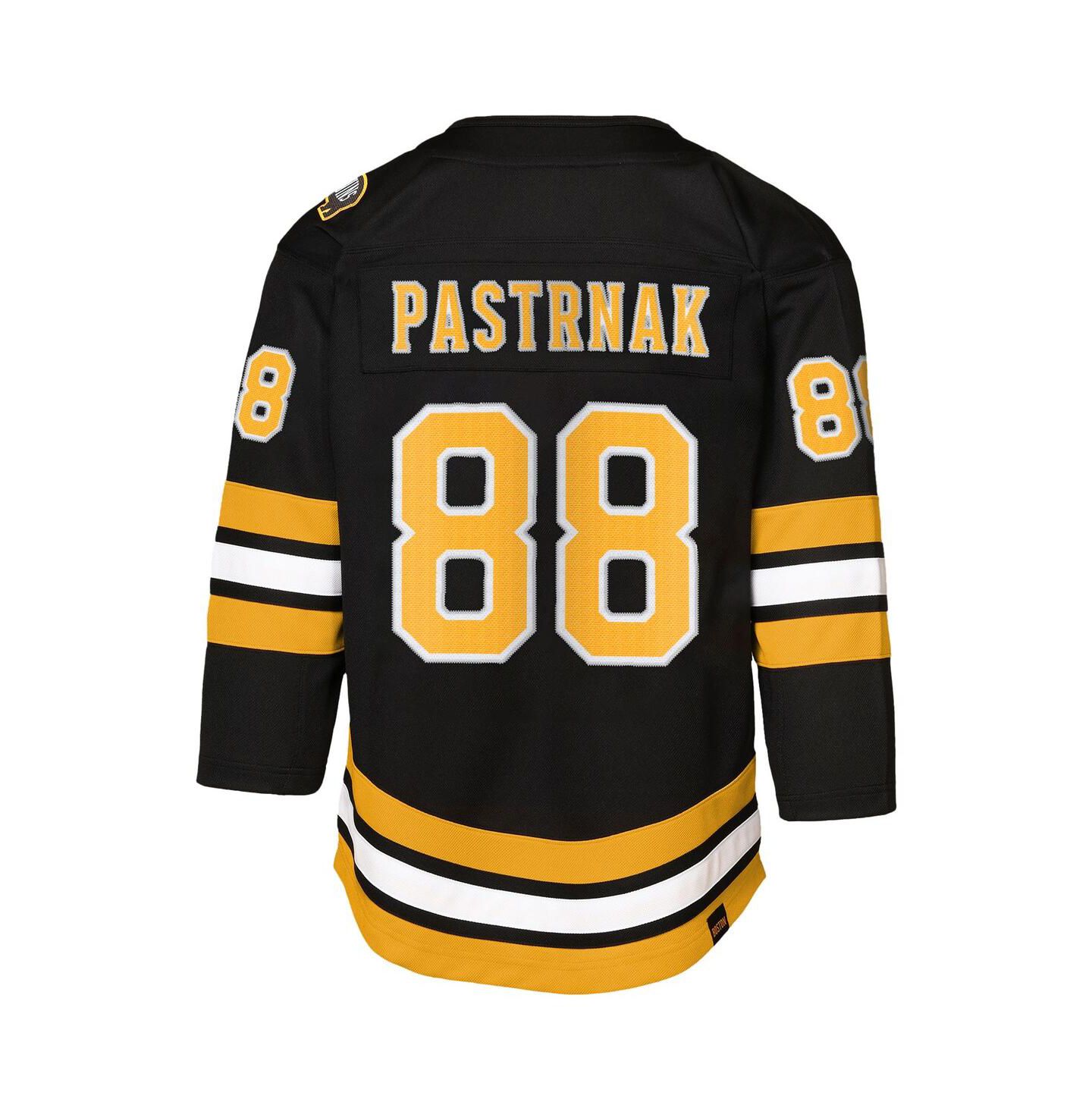 Детский топ Outerstuff David Pastrnak Black Boston Bruins Home Premier Player Jersey — фото 3