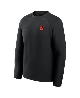 Men's Black Detroit Tigers Tech Fleece Raglan Sweatshirt