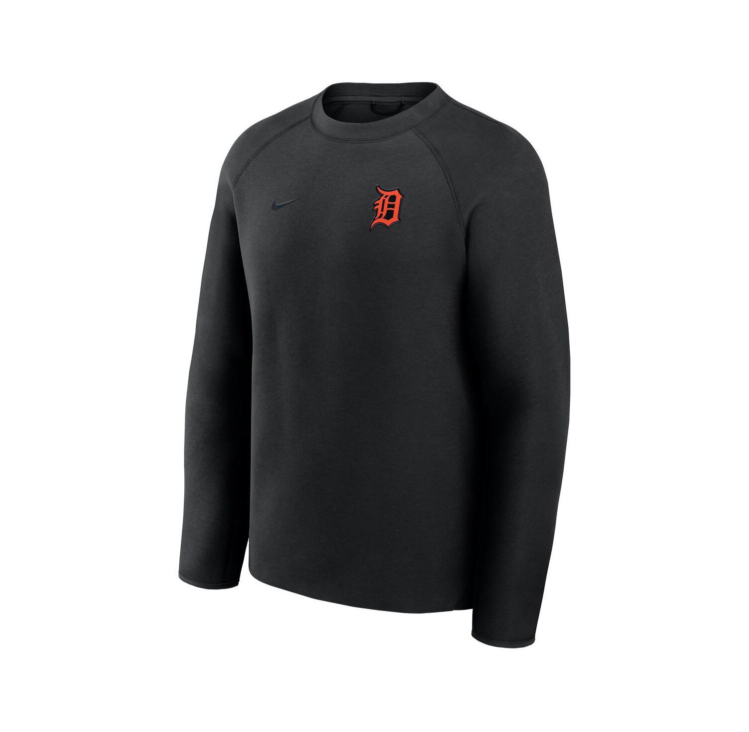 Men's Black Detroit Tigers Tech Fleece Raglan Sweatshirt
