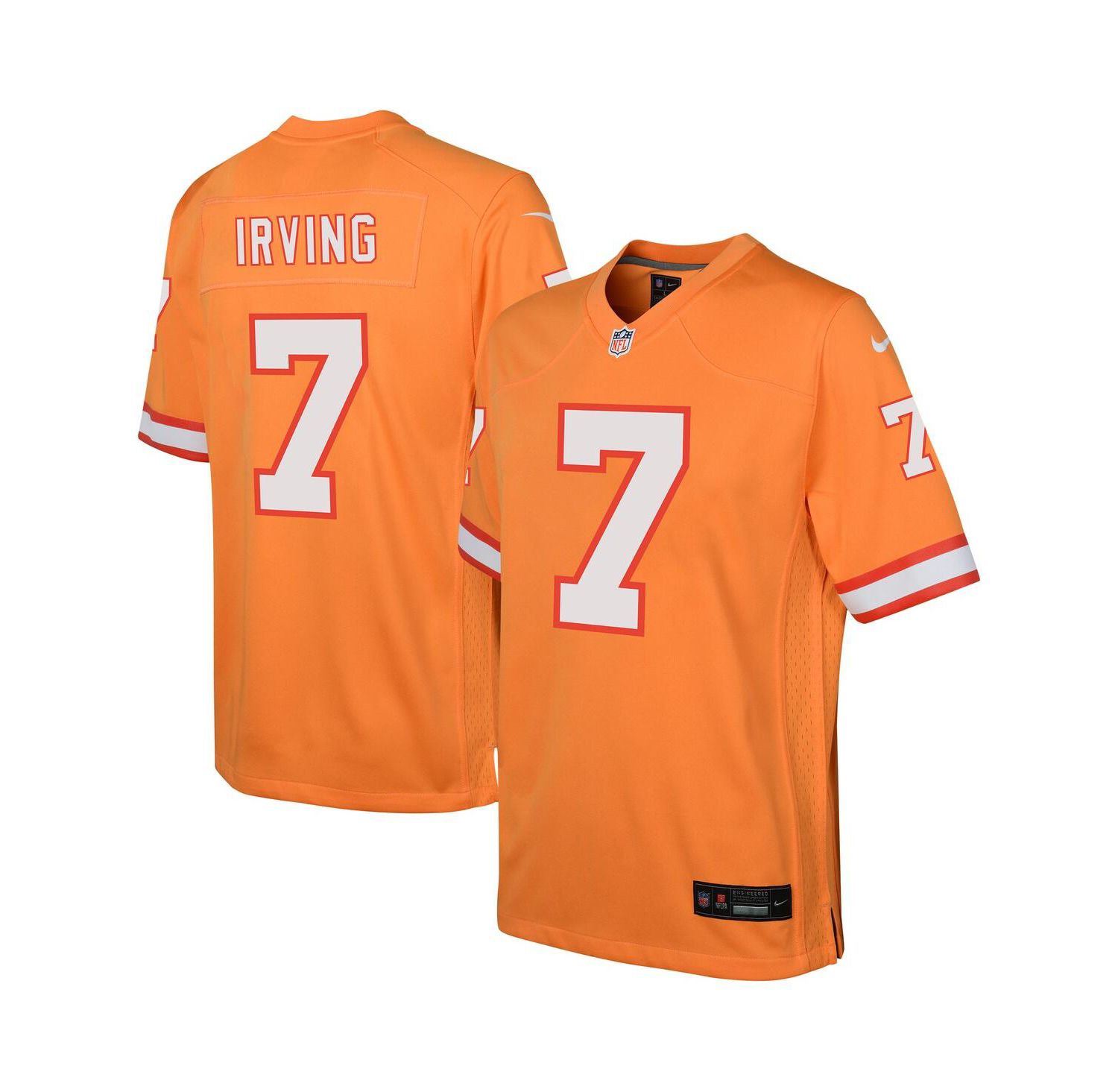 Big Boys and Girls Bucky Irving Orange Tampa Bay Buccaneers Alternate Game Jersey