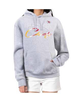 G-III 4Her by Carl Banks - Women's Gray Kansas City Chiefs Shadow Logo Fleece Pullover Hoodie