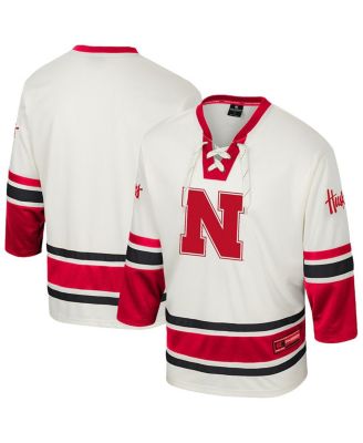 Colosseum - Men's Cream Nebraska Huskers Puck Proud Fashion Hockey Jersey