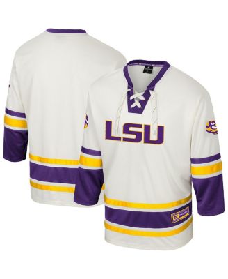 Colosseum - Men's Cream LSU Tigers Puck Proud Fashion Hockey Jersey