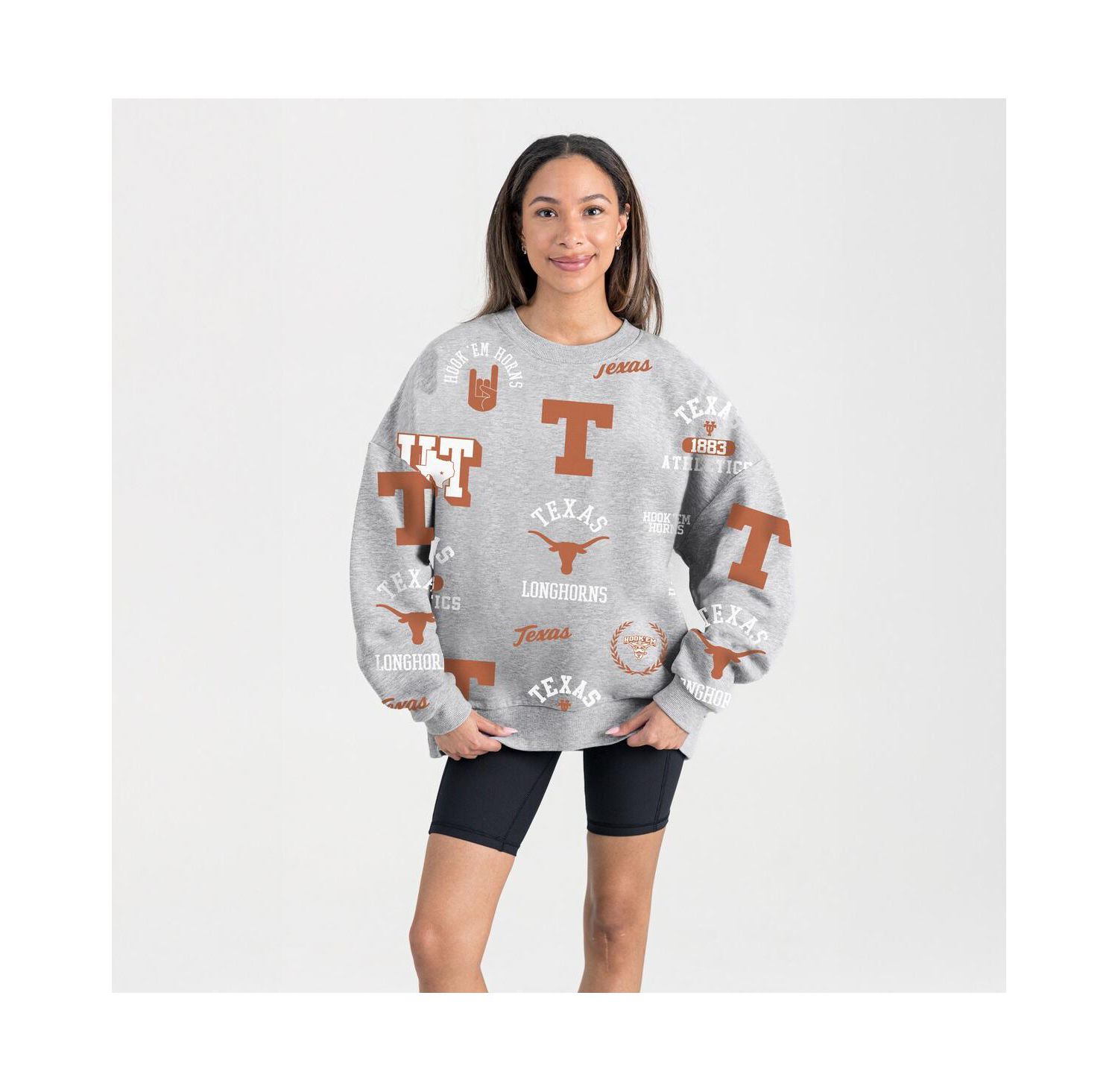 Women's Gray Texas Longhorns Always on Repeat Fleece Sweatshirt