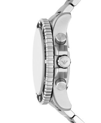 Men's World Explorer Solar-Powered Chronograph Stainless Steel Watch, 43.5mm