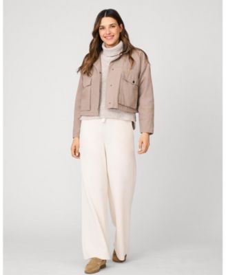 Women's Heathered Yarn Relaxed Lounge Turtleneck Sweater