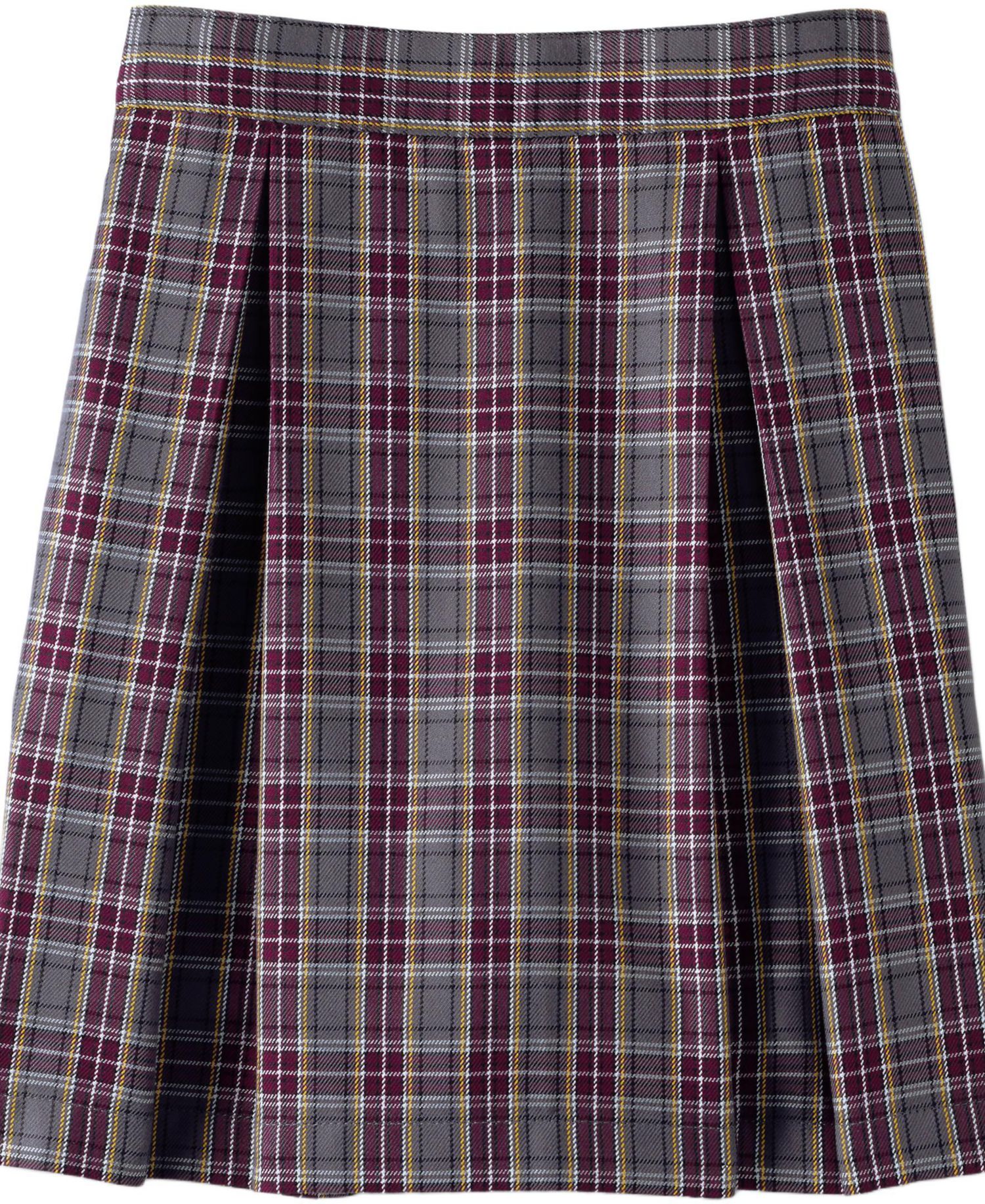 Big Girls Top of Knee Plaid Skort