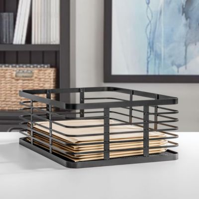 Metal Pantry Basket with Handles - Set of 2