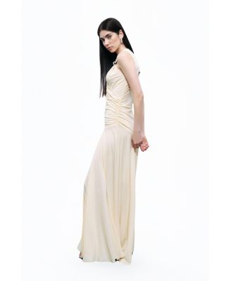 Women's Accessory Detailed Maxi Dress