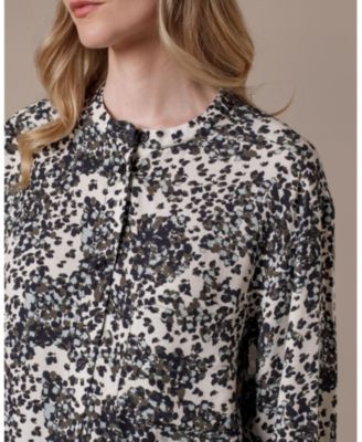 Women's Printed Drop Shoulder Long Sleeve Shirt