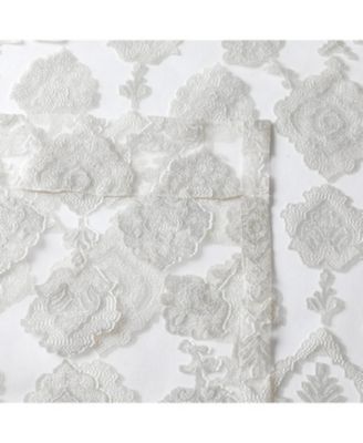 Moroccan Accents by 1 Piece Rod Pocket Clipped Elegant Sheer Curtain Panel - Beige