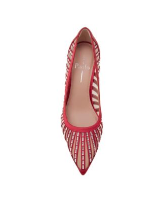 PAOLA | Mesh Beaded Satin Stiletto Pump