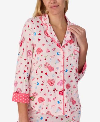 Women's 2-Piece Sleepwear 3/4-Sleeve Top and Pajama Pants Set
