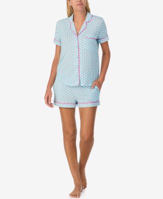 Women's 2-Piece Sleepwear Short-Sleeve Shirt and Pajama Shorts Set