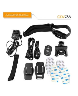 Ryder Sports HD Action Camera 1080P Mini Camcorder 16 MP Anti Shaking Waterproof with Accessories and Remote