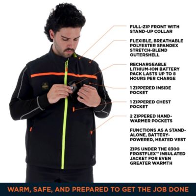 Men's FrostFlex Heated Vest – 3-Level Heat, 8-Hr Battery & Water-Repellent Stretch Shell