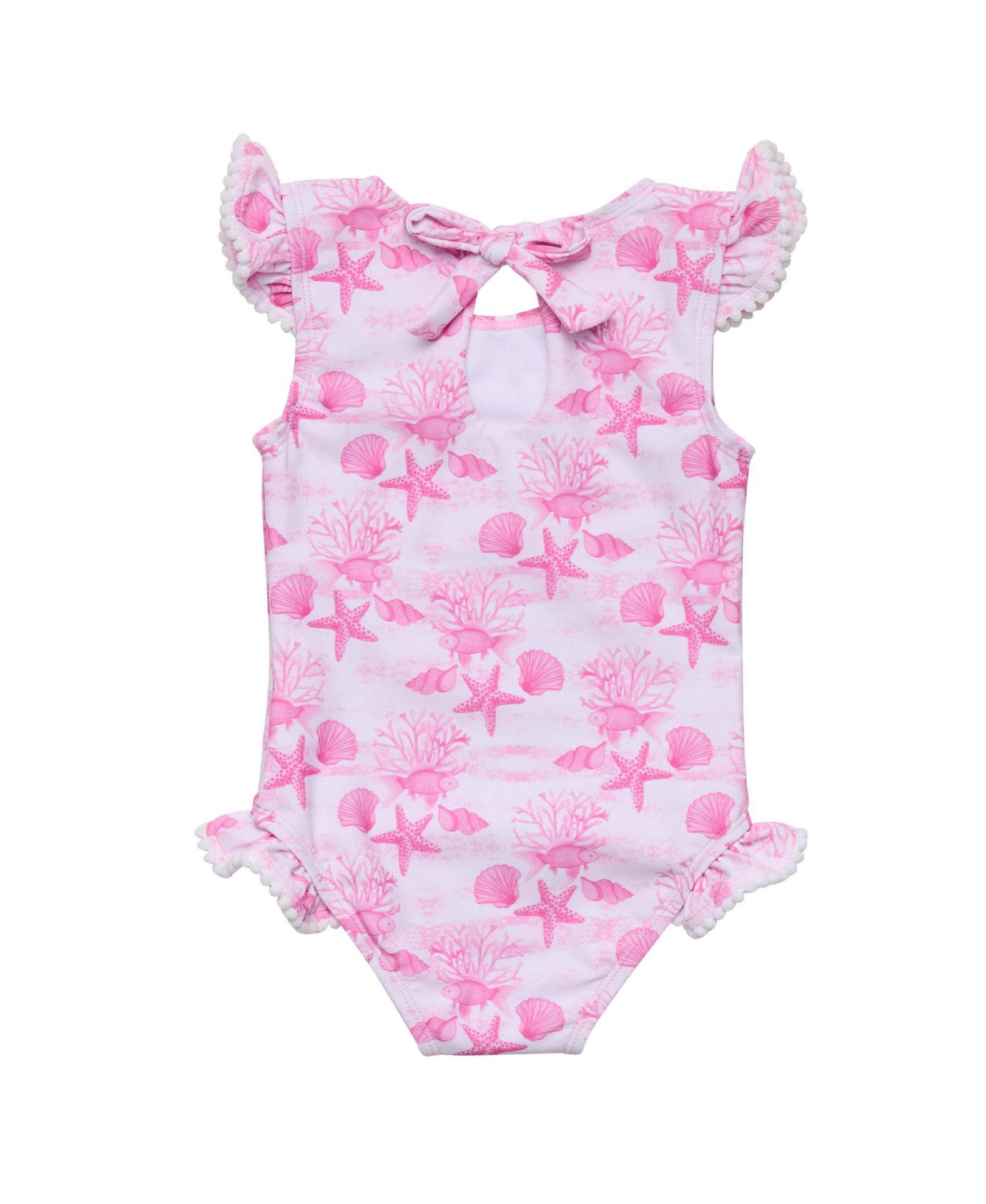 Little Girls Pink Lagoon Frill Swimsuit