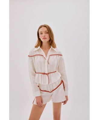 Women's Colette Linen Tie Shirt